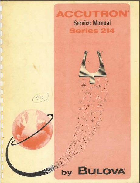 BULOVA ACCUTRON Series 214 Service Manual