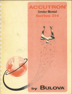 BULOVA ACCUTRON Series 214 Service Manual