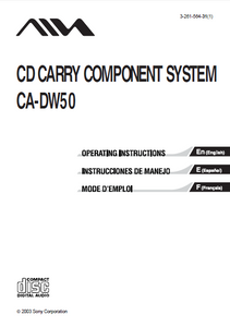 AIWA CA-DW50 Component System Operation Manual
