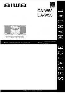 AIWA CA-W52-53 Carry Component Service Manual