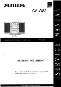 AIWA CA-W82 Revision Compact Disc Service Manual