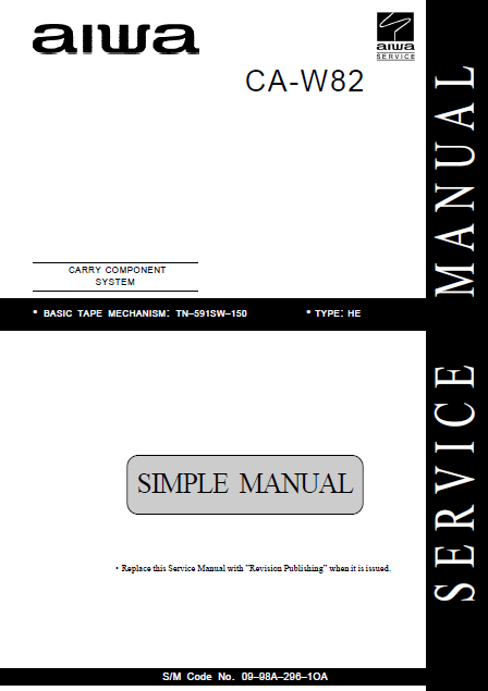 AIWA CA-W82 Simple Component System Service Manual