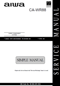 AIWA CA-WR88 Simple Compact Disc Service Manual