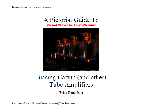 Audio TO Clearcom-CARVIN-BIASING TUBES AMPLIFIERS Service Manual