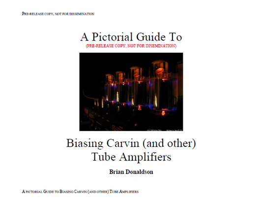 Audio TO Clearcom-CARVIN-BIASING TUBES AMPLIFIERS Service Manual