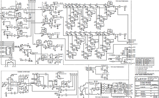 Audio TO Clearcom-CARVIN-CX-842mixer SCH Service Manual