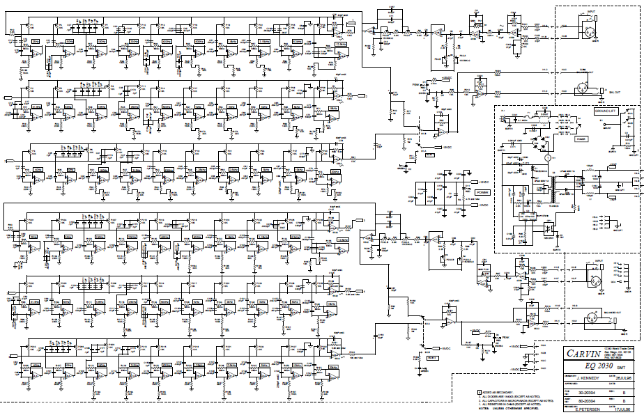 Audio TO Clearcom-CARVIN-EQ 2030 Service Manual