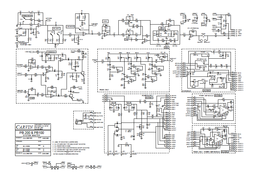 Audio TO Clearcom-CARVIN-PB 100 - PB 200 REVB Service Manual