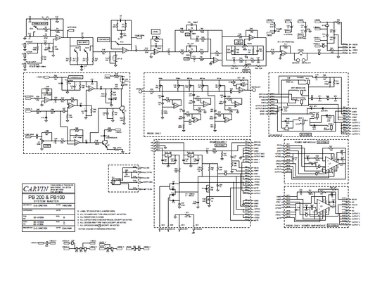 Audio TO Clearcom-CARVIN-PB 100 - PB 200 REVC Service Manual
