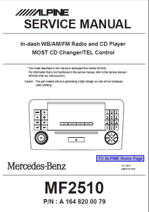 ALPINE MF2510 CD Player Changer Service Manual