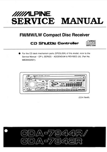 ALPINE CDA 7842R-7944R CD Shuttle Controller Service Manual