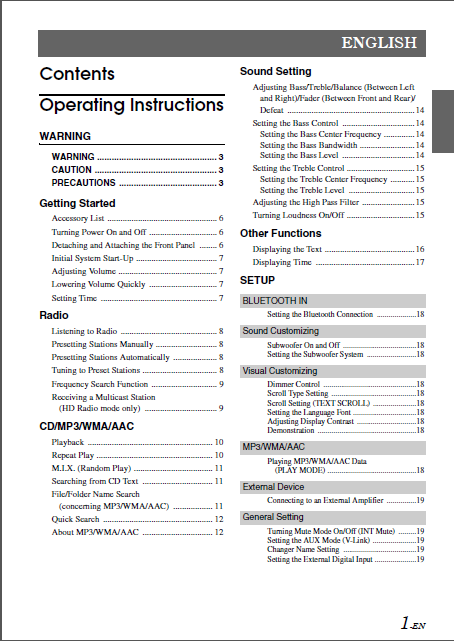 ALPINE CDA-9883 CD Receiver MP3 Owner's Manual