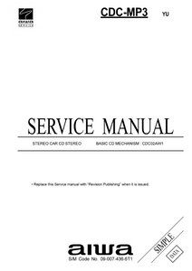 AIWA Simple CDC-MP3 Stereo Car Service Manual