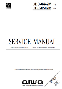 AIWA CDC-X447M Simple Stereo Car CD Receiver Service Manual