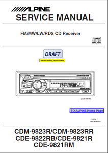 ALPINE CDM-9823R FM CD Receiver DRAFT Service Manual