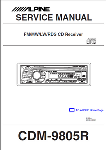 ALPINE CDM 9805R CD Receiver Service Manual