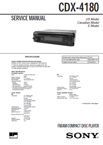 AIWA CDX-4180 Compact Disc Player with Schematics