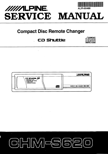 ALPINE CHM-S620 CD Remote Changer Service Manual