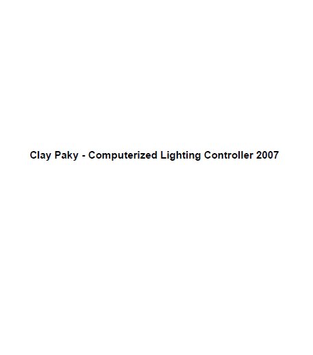 Audio TO Clearcom-CLAY PAKY Service Manual