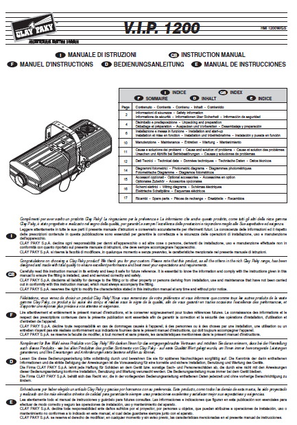 Audio TO Clearcom-CLAY PAKY 3 Service Manual