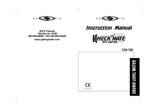 Galaxy Audio CM-150 Instruction Manual