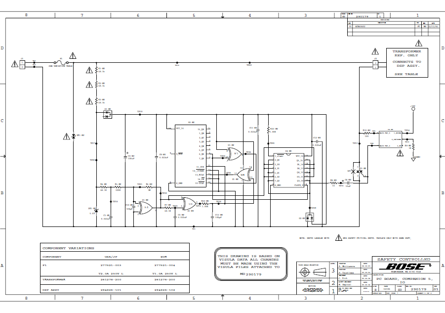 BOSE Companion5-10 PCB Schematics