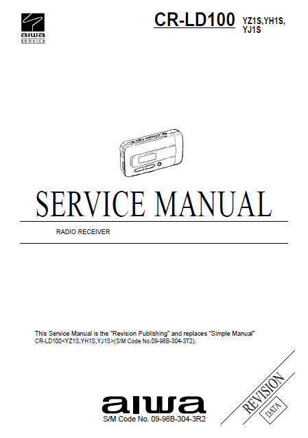 AIWA CR-LA100 Radio Receiver Revision Service Manual