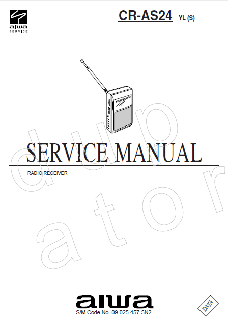 AIWA CR-AS24 Radio Receiver Service Manual