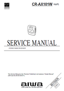 AIWA CR-AX101W Stereo Radio Receiver Revision Schematics