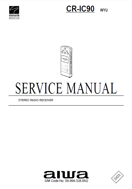 AIWA CR-IC90 Stereo Radio Receiver Service Manual