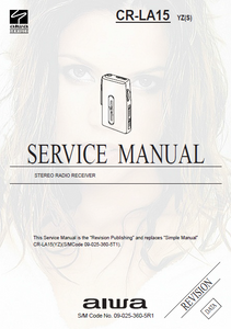 AIWA CR-LA15 Stereo Radio Receiver Revision Service Manual