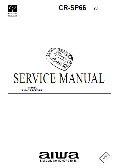 AIWA CR-SP66 Stereo Radio Receiver Service Manual