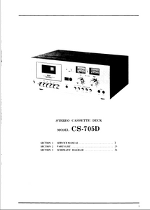 AKAI Model CS-705D Stereo Cassette Deck Service Manual