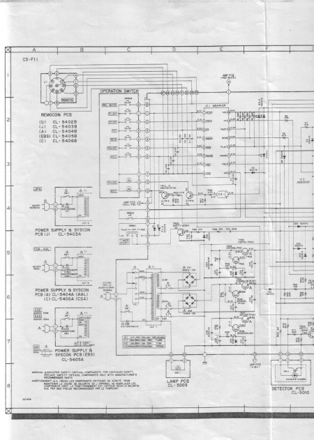 AKAI CS-F11 Power and Syscon Schematics