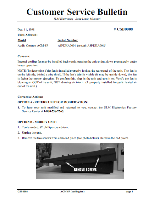 COBRA TO Cybernet-CSB0008 Service Manual