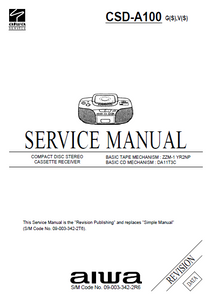 AIWA CSD-A100 Revision Compact Disc Service Manual