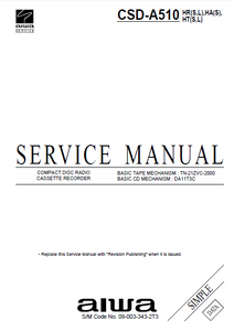 AIWA CSD-A510 Simple Compact Disc Recorder Service Manual