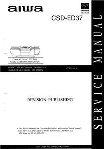 AIWA CSD-ED37 Revision Compact Disc Recorder Service Manual