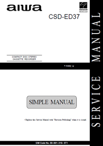 AIWA CSD-ED37U Simple Compact Disc Recorder Service Manual