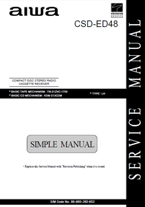 AIWA CSD-ED48LH Simple Compact Disc Receiver Service Manual