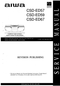 AIWA CSD-ED57 Revision Compact Disc Recorder Service Manual