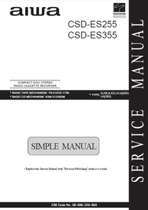 AIWA CSD-ES255 Simple Compact Disc Recorder Service Manual