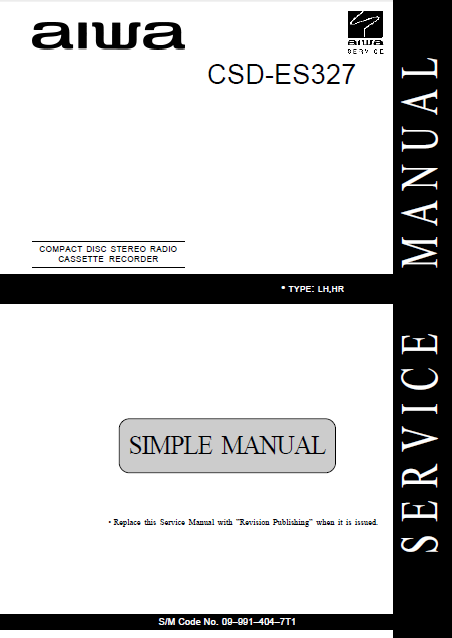 CSD-ES327 AIWA AUDIO Service Manual
