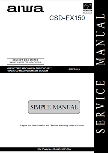 AIWA CSD-EX150 Simple Compact Disc Recorder Service Manual