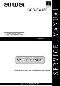 AIWA CSD-EX180LH Simple Compact Disc Recorder Service Manual
