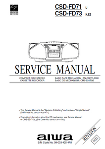 AIWA CSD-FD71 Revision Compact Disc Recorder Service Manual