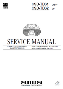 AIWA CSD-TD31 Compact Disc Recorder Service Manual