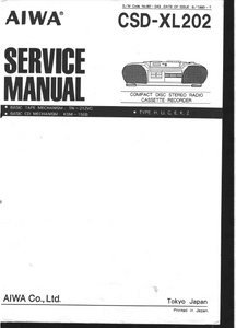 AIWA CSD-XL202 Compact Stereo Recorder Ver.1.0 Service Manual