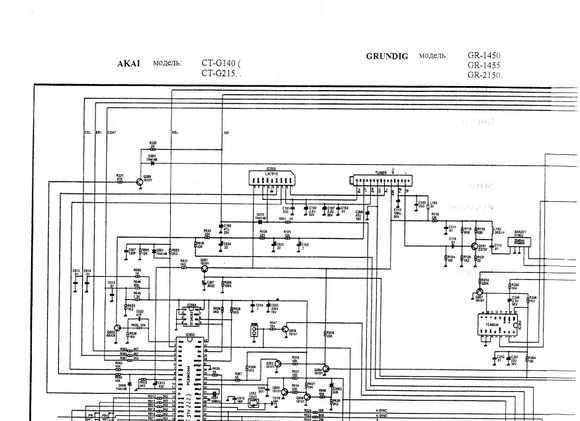 AKAI Model CT G140-G215 Schematics