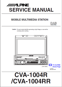 ALPINE CDA-1004R Mobile Multimedia Station Service Manual